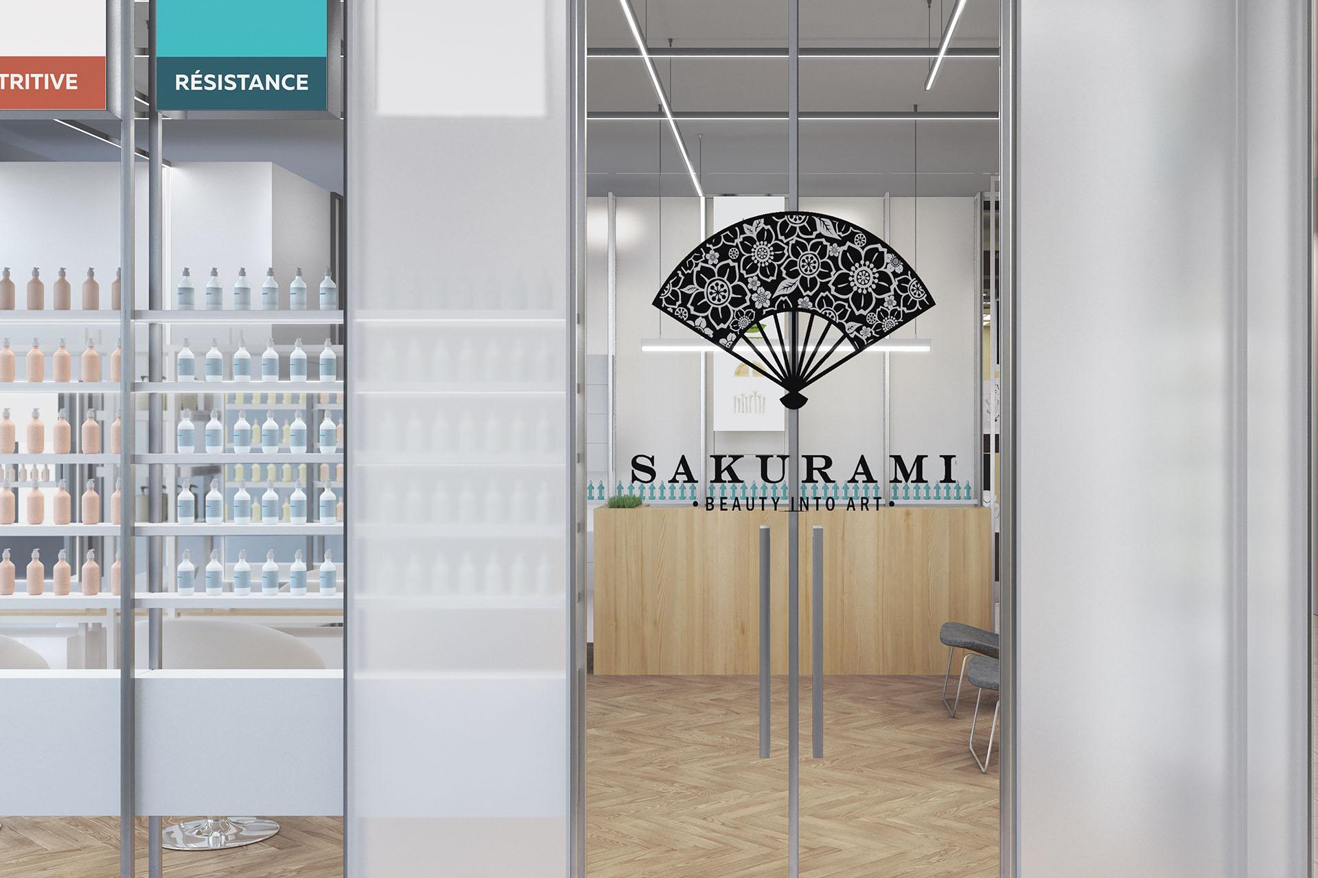 Concept project for a corner of a SAKURAMI beauty studio