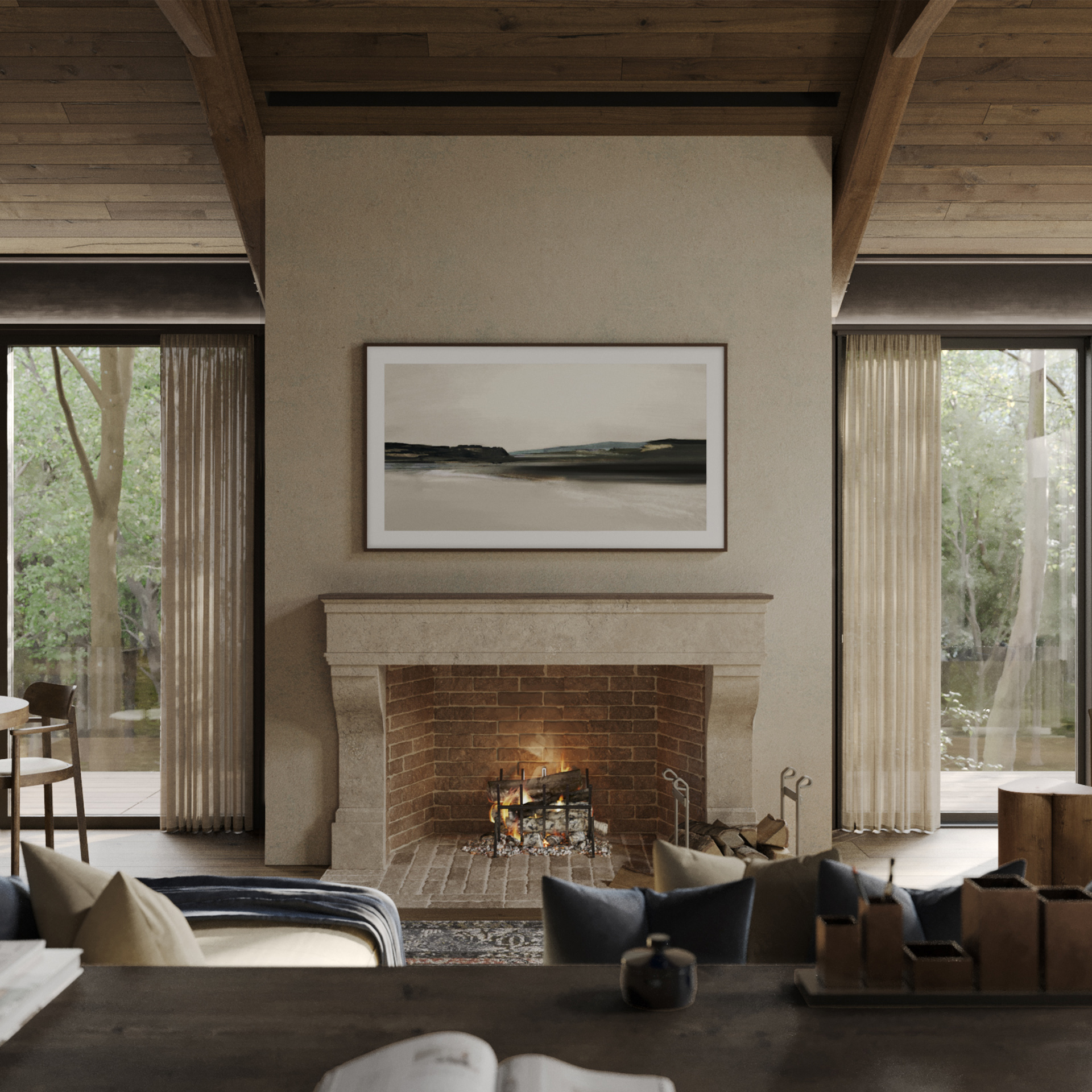 Man Сave— Country Home Office Interior