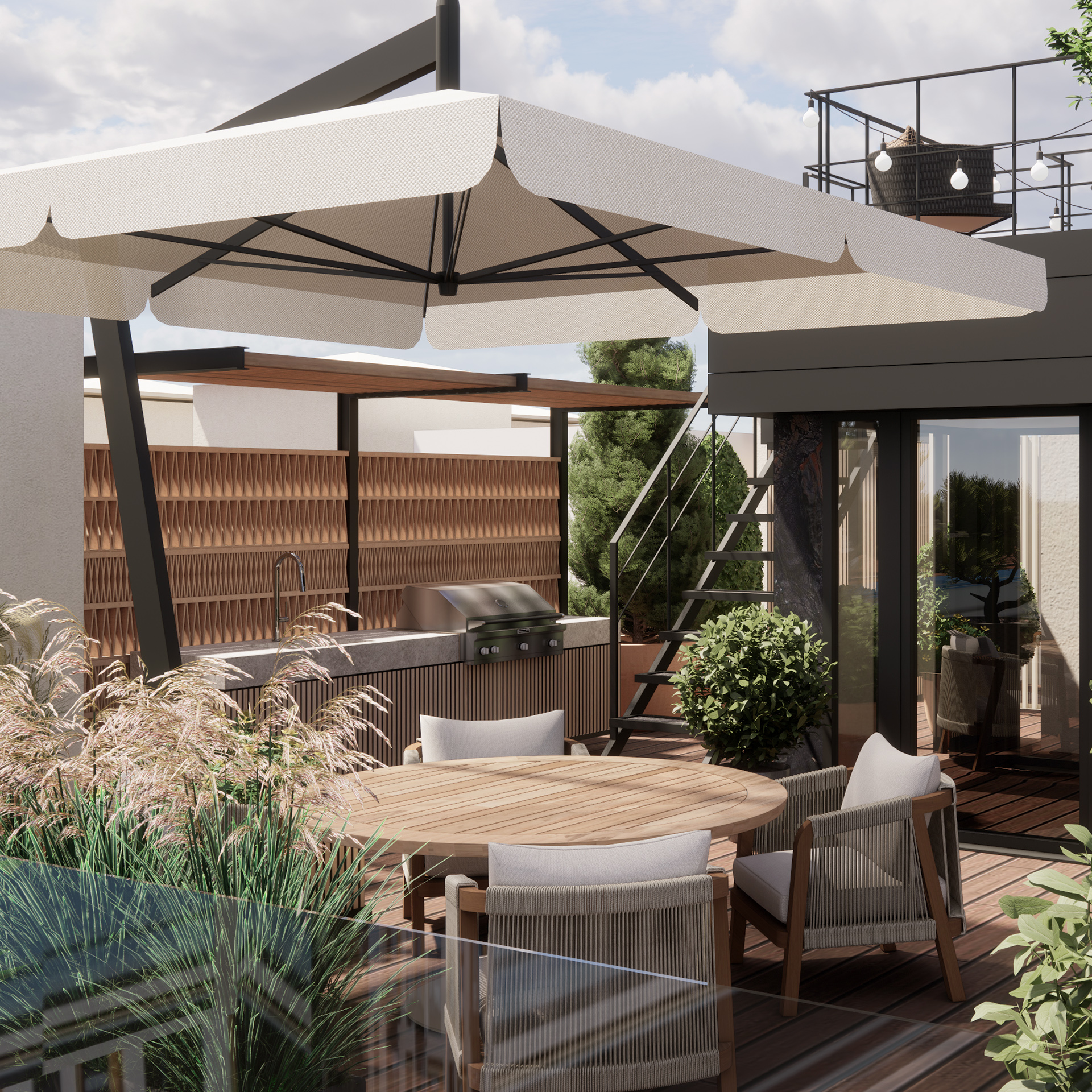 Rooftop Terrace in the City Center